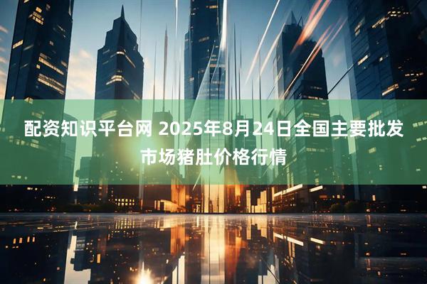 配资知识平台网 2025年8月24日全国主要批发市场猪肚价格行情
